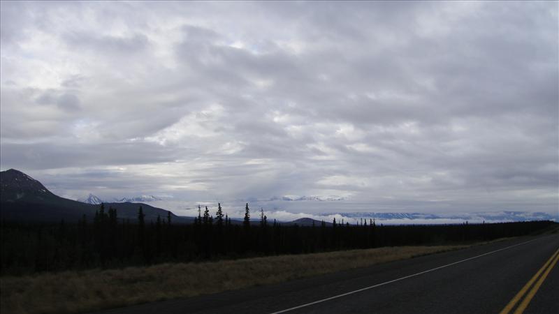 Clearing skys approaching Haines Jct.